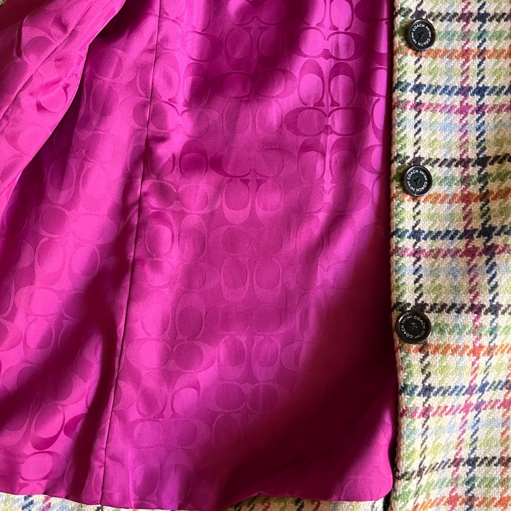 Vintage Plaid Coach Peacoat